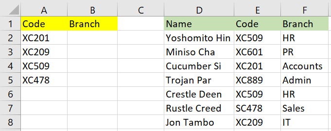 Xlookup to replace VLOOKUP